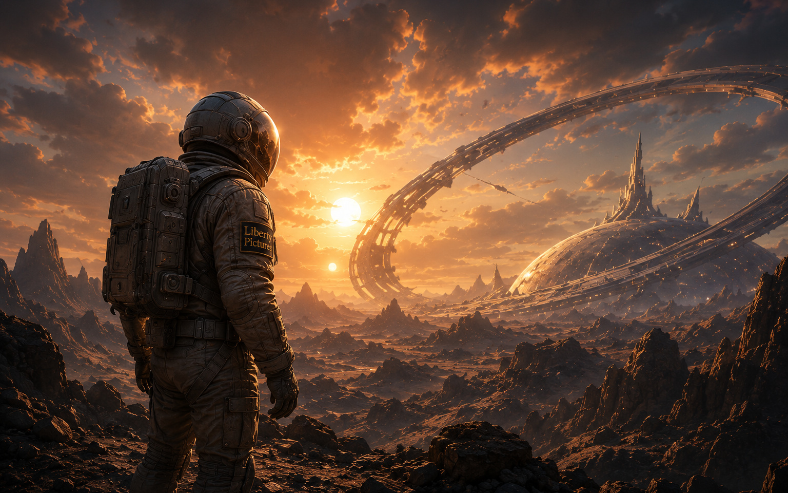 Cinematic science-fiction world created for AI filmmaking